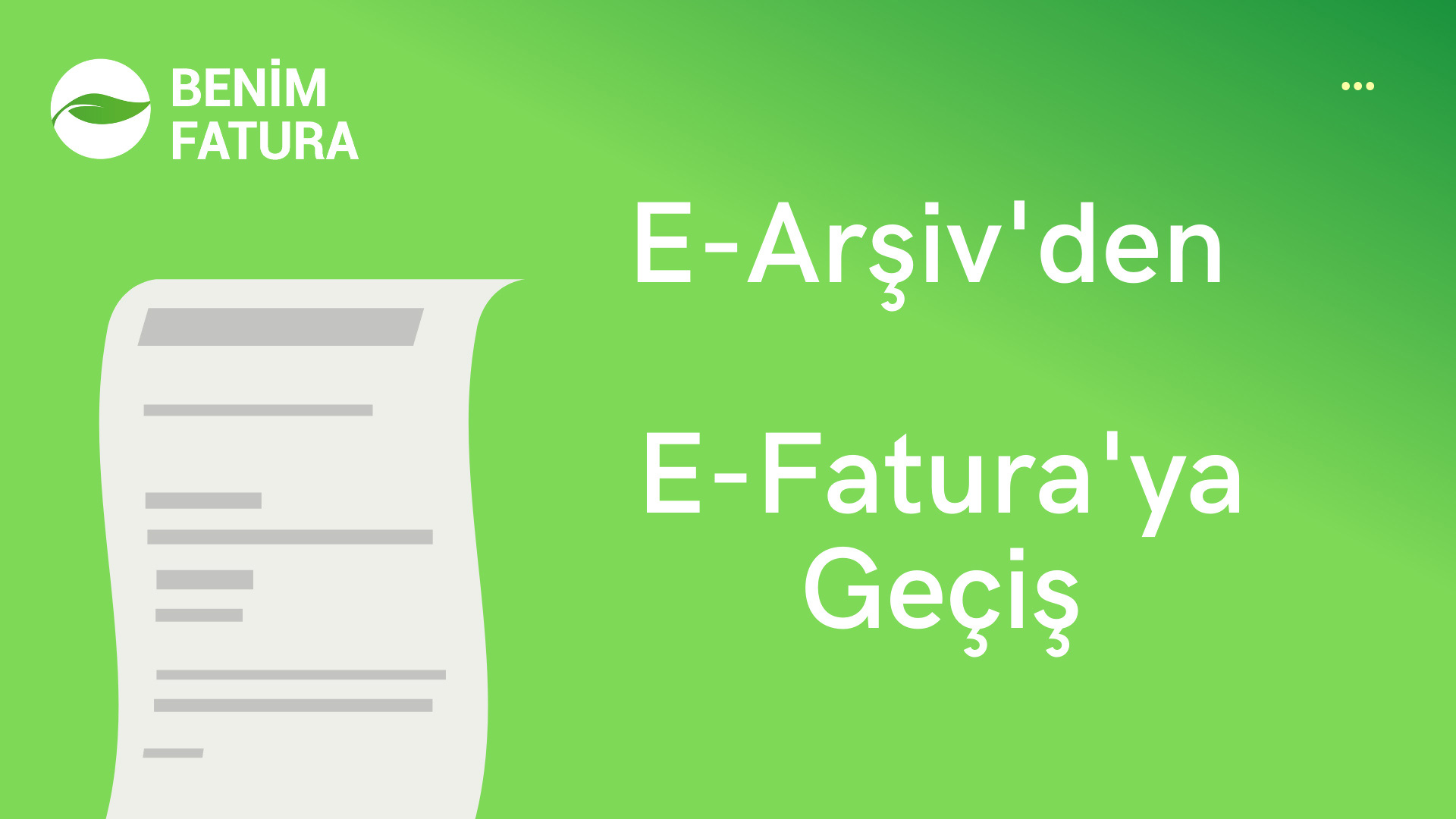 efatura ve earşiv fatura